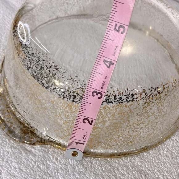 Vintage Anchor Hocking Fire King Gold Fleck Casserole & Stand Georges Briard Lid - Picture 14 of 15